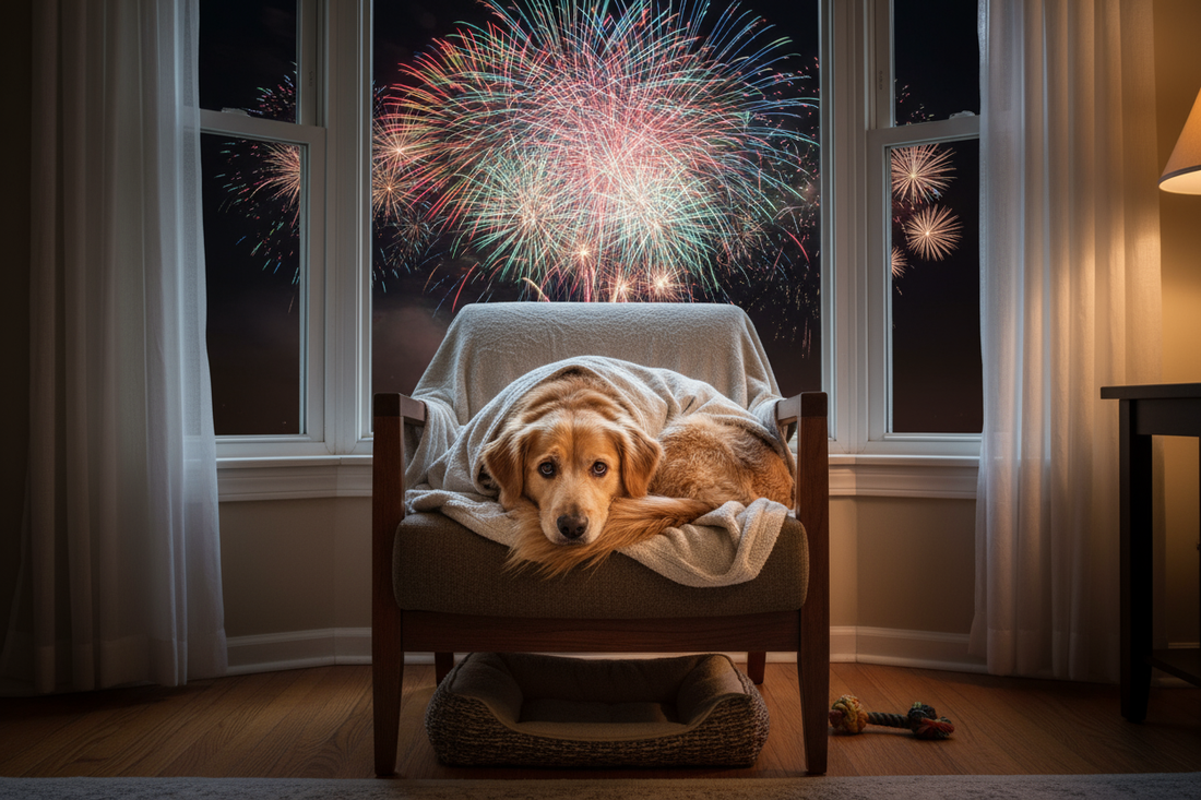 Guía de Año Nuevo: Cómo Calmar a tu Perro de los Fuegos Artificiales