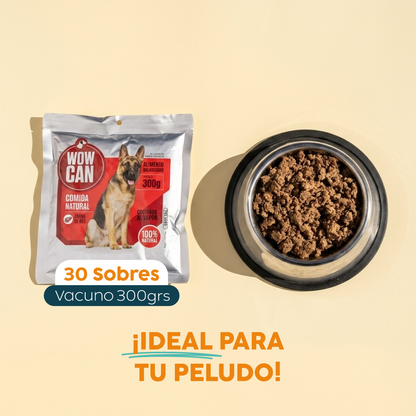 Pack 30 Sobres | Vacuno | Alimento Húmedo para Perros