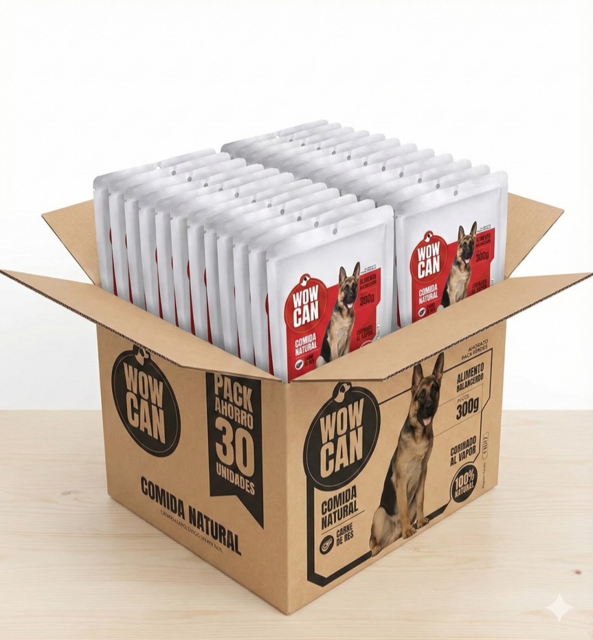 Pack 30 Sobres | Vacuno | Alimento Húmedo para Perros